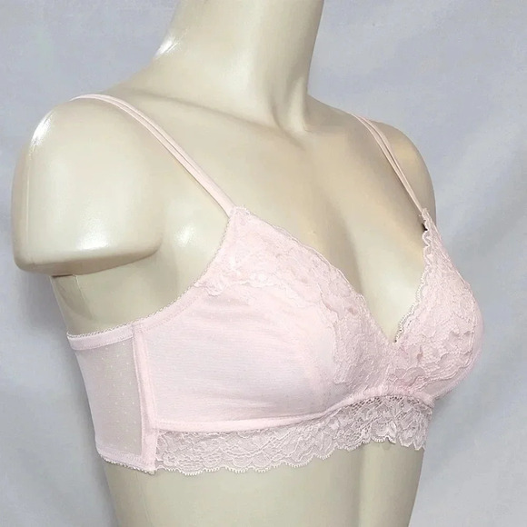 XL X-LARGE Maidenform SE1182 Self Expressions Lace Bralette Pink‎ NWT - Picture 2 of 5